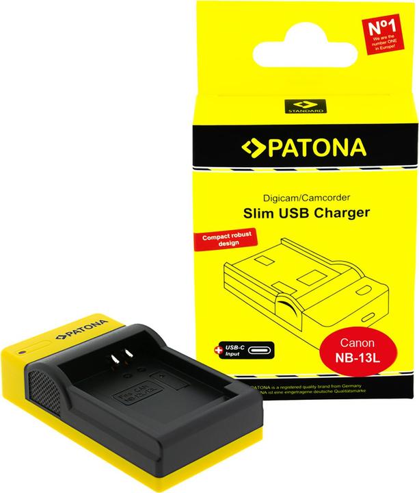 Produktbild Patona Micro USB Ladegerät zu Canon NB-13L (Kamera Akku Ladegerät)