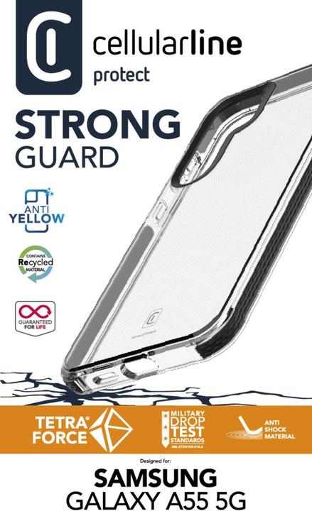 Produktbild Cellularline Hard Case Tetra Force Strong Guard für Samsung A55 5G Clear (Samsung Galaxy A55)