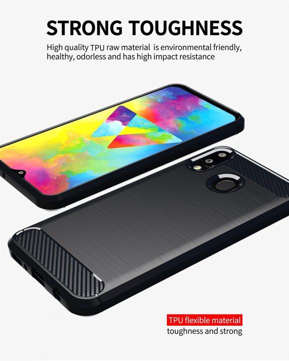 Image du produit Cadorabo TPU Ultra Slim carbon edelstahl Combi Cover (Samsung Galaxy M10s, Samsung Galaxy A20, TCL A30)