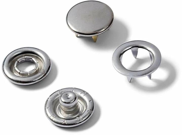 Actual product image Prym Push button jersey cap, refill, silver 10 mm, card 20 pcs.
