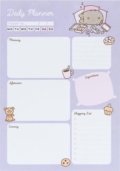 Actual product image Pusheen - Daily planner from the Moments collection, 54 A5 pages (A5)