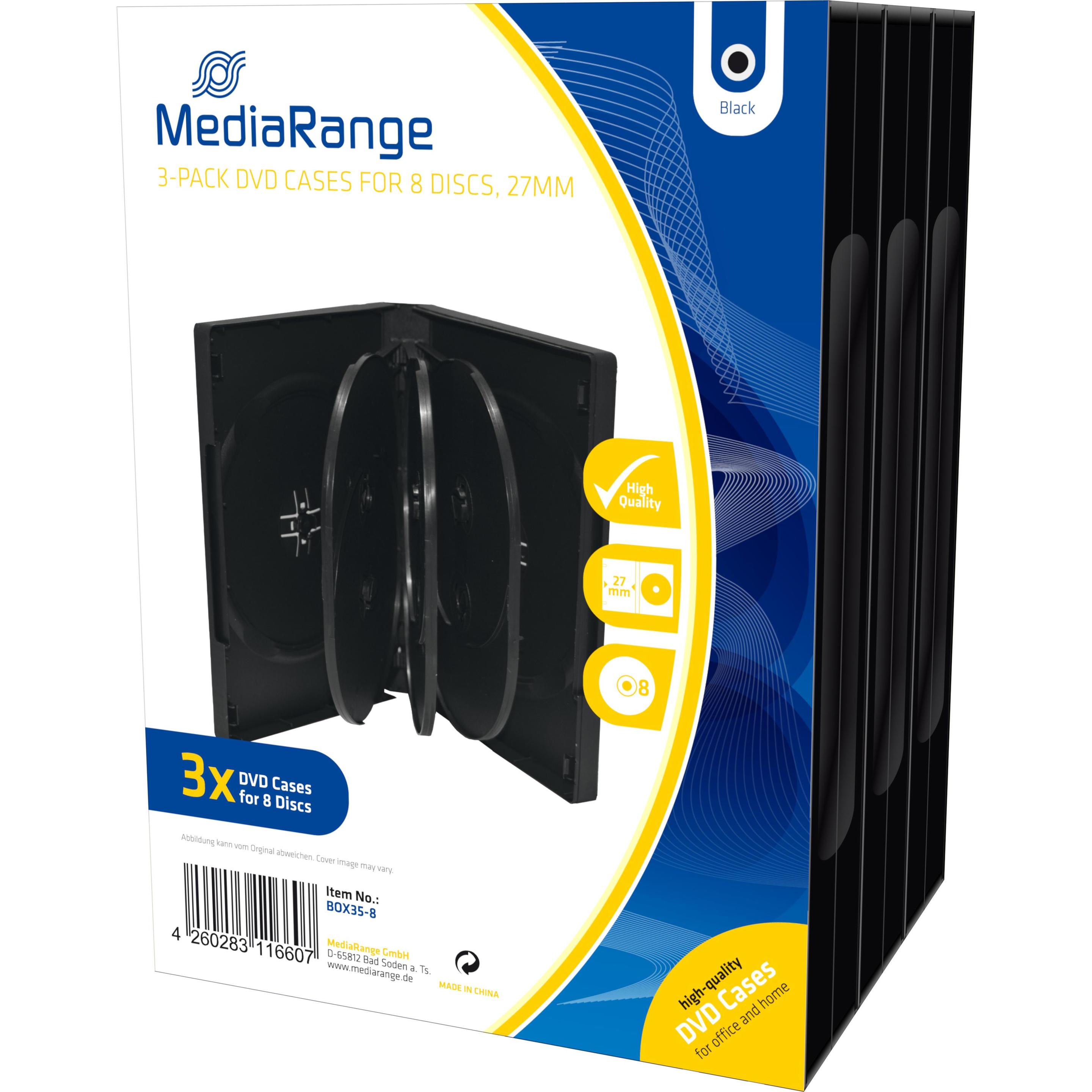 MediaRange DVD-Leerhülle für 8 Discs, Optische Medien Zubehör