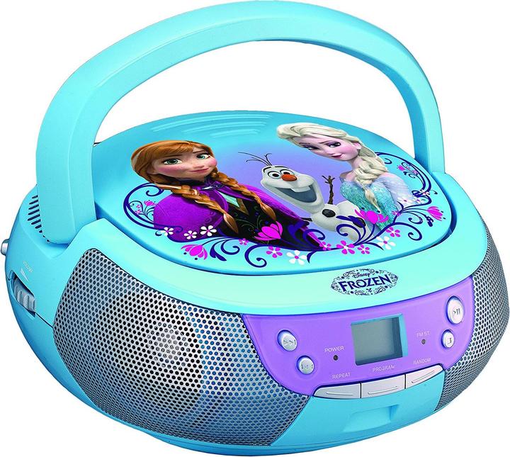 Produktbild eKids Disney Frozen CD-Player mit Mikrofon für Kinder tragbar Anna und Elsa -430