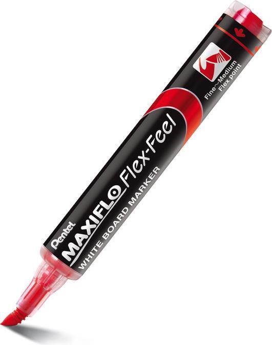 Image du produit Pentel Marqueur pour tableau blanc MAXIFLO Flex-Feel rouge 2,0 - 5,0 mm (12 x)