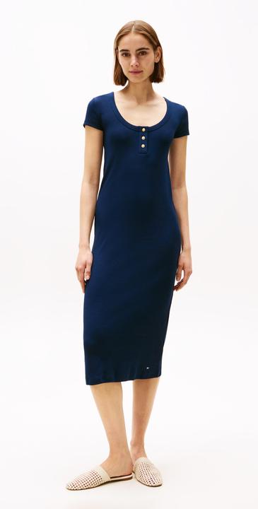 Image du produit Tommy Hilfiger Robe Bodycon Cintrée Henley Or (S)
