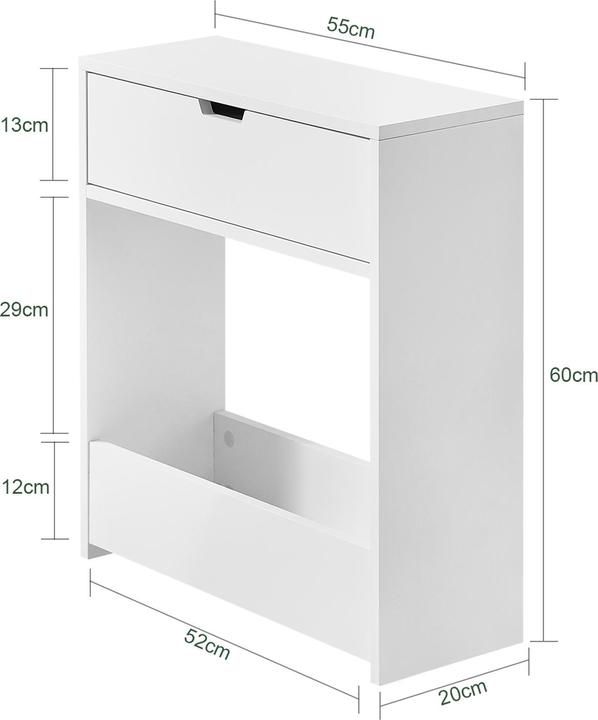 Immagine prodotto SoBuy Scaffale di nicchia (20 x 55 x 60 cm)