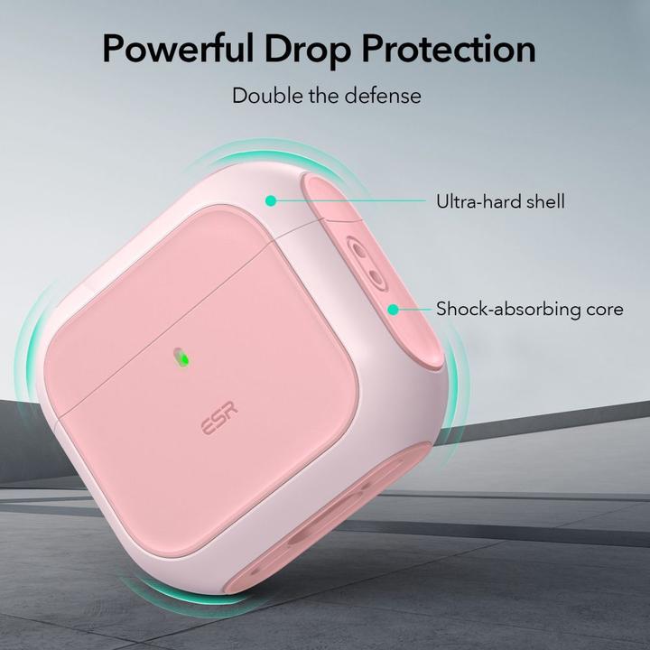 Actual product image ESR Orbit Halolock MagSafe case for AirPods 4 - pink (Headphone sleeve)