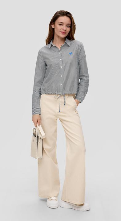 Produktbild s.Oliver Bluse Baumwollbluse mit Streifenmuster (44)