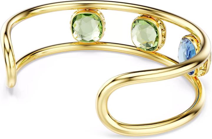 Produktbild Swarovski Chroma Armreif Kissenschliff Grün Gold (16.50 cm, Swarovski Metall)