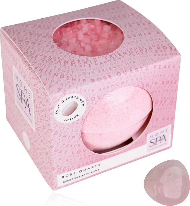 Actual product image Accentra HOME SPA bath bomb with rose quartz stone at the centre (Bath bombs)