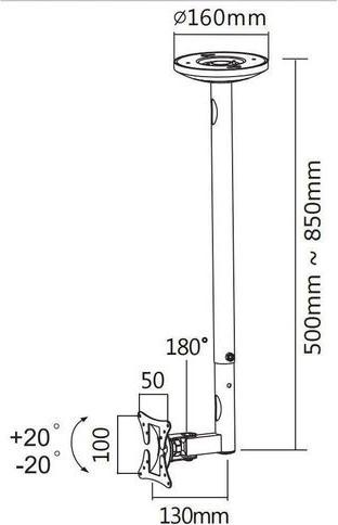 Produktbild Neomounts FPMA-C050Silver (Decke, 30")