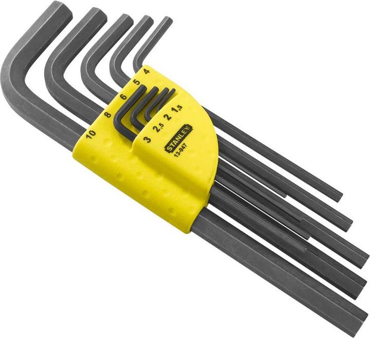 Actual product image Stanley Lug spanner for hexagon socket screws, set 9 pieces, 1.5 to 10mm