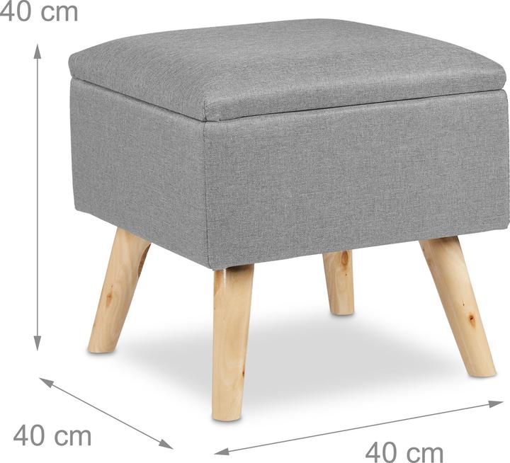 Immagine prodotto Relaxdays Sgabello con Contenitore, Vari Colori