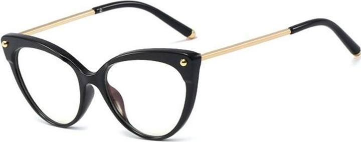 Actual product image Techsuit - Anti-Blue Light Glasses Reflex TR90 (F93308) - Cat Eye - Bright Black