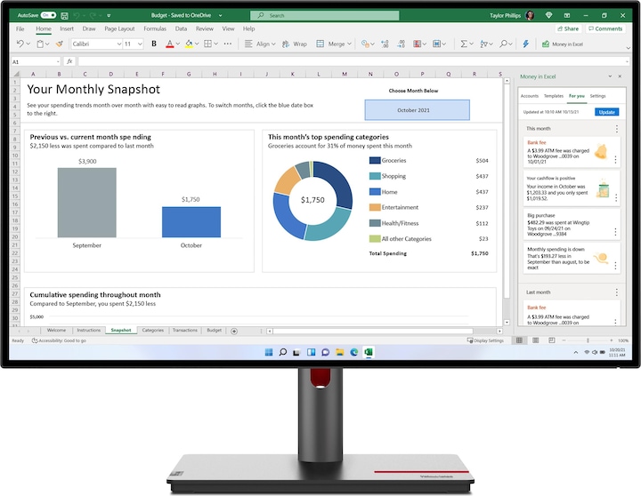 Actual product image Lenovo ThinkVision P27h-30 (2560 x 1440 pixels, 27")