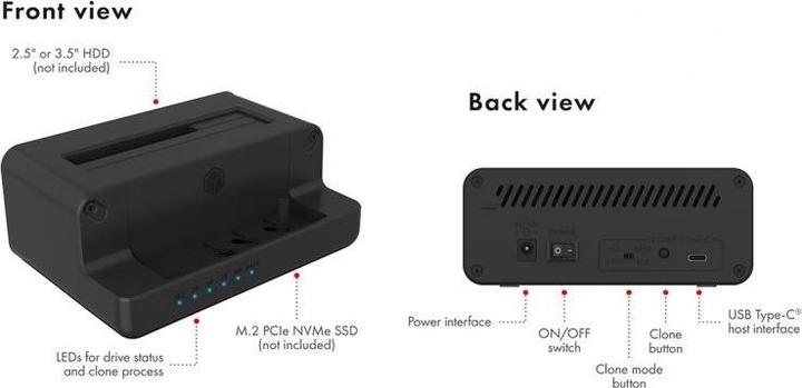 Produktbild Icy Box IB-2914MSCL-C31 (M.2, 2.5", 3.5")