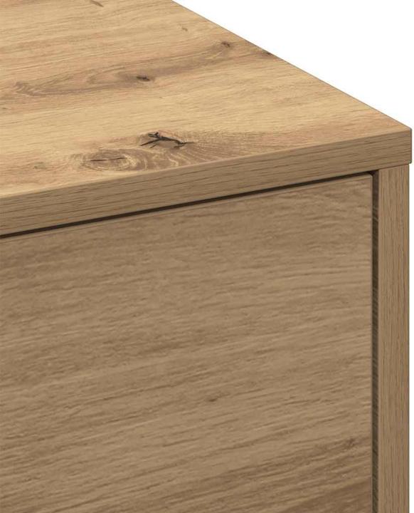 Produktbild VidaXL Couchtisch Eiche Furnier, MDF 90 x 90 x 28 cm Aufbewahrung (90 x 90 x 28 cm)