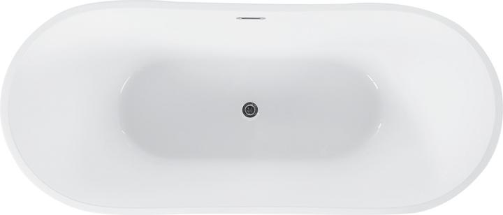 Actual product image Beliani Bathtub freestanding red oval 160 x 76 cm ANTIGUA (220 l, 160 cm, 160 cm)