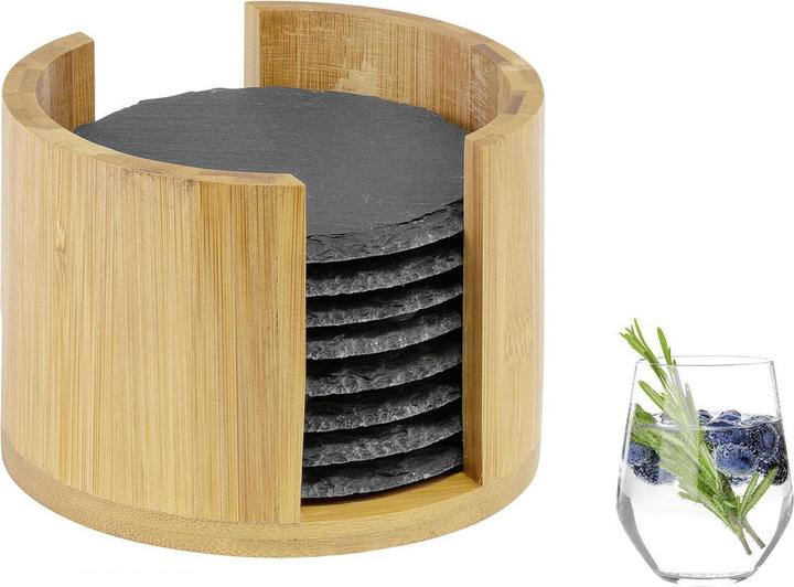 Produktbild Westmark Naturschiefer-Untersetzer (8 x, Glasuntersetzer)