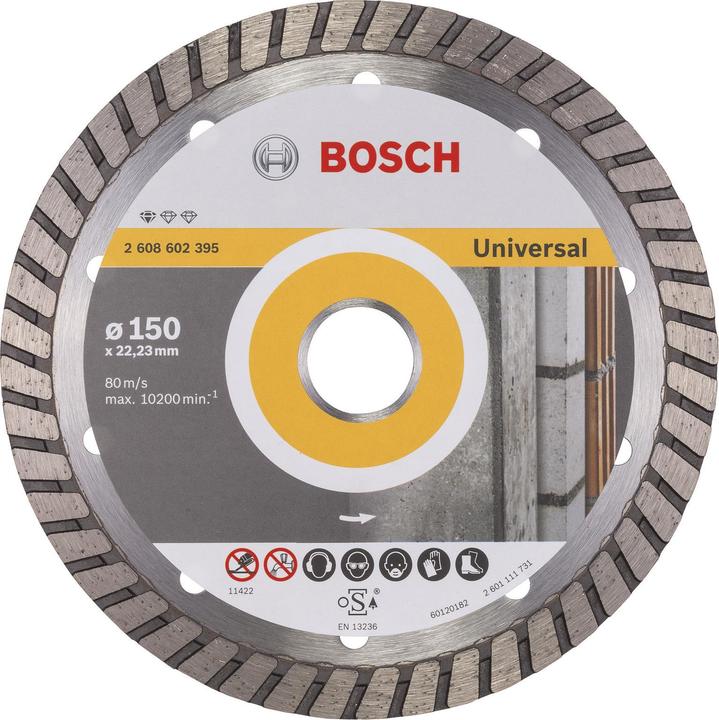 Produktbild Bosch Professional Zubehör Diamanttrennscheibe Standard for Universal Turbo, 150 x 22,23 x 2,5 x 10 mm