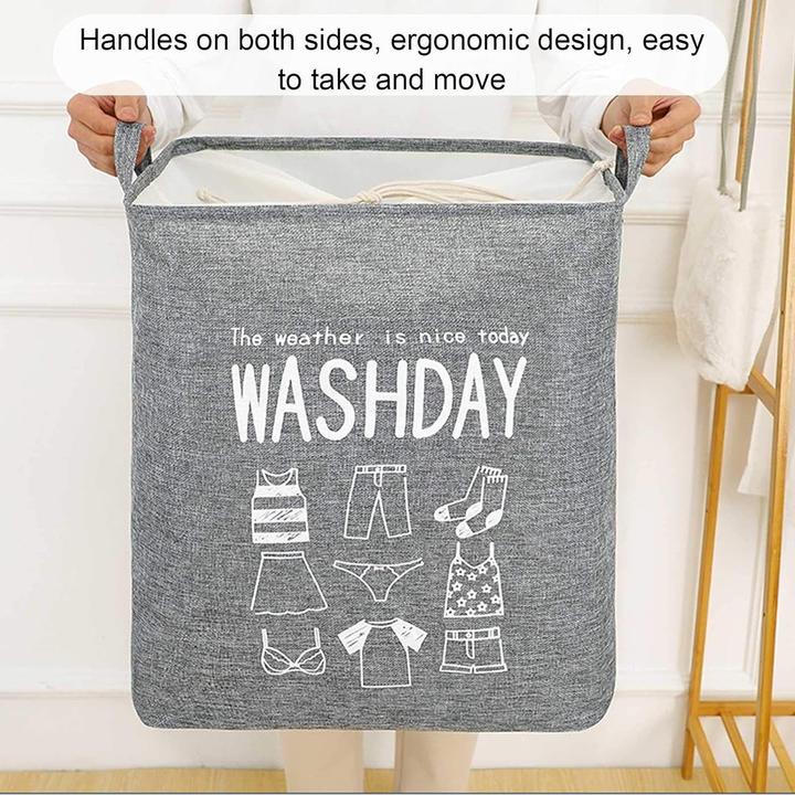 Produktbild ASMI Modischer Wäschekorb Grau (75 l)