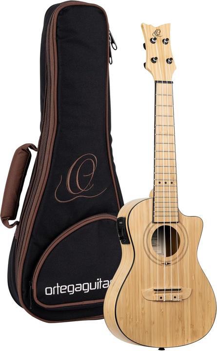 Ortega Ukulele Acustico-Elettrico Concert Serie Bambù Tutto Legno Massello (Acoustique)