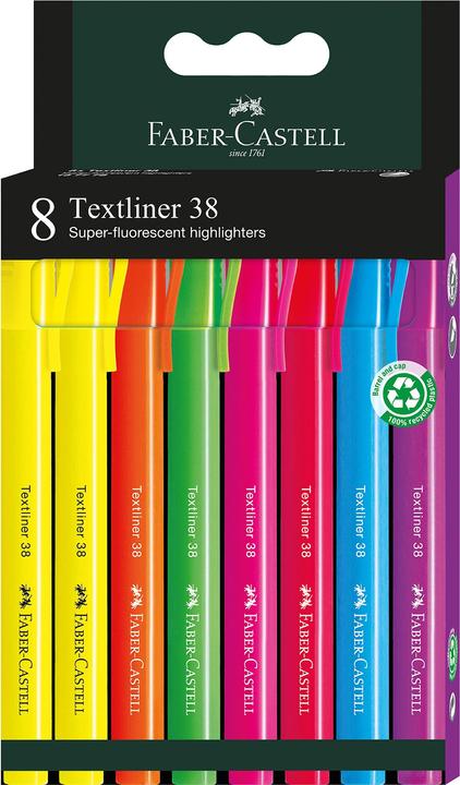 Produktbild Faber-Castell Textliner 38 8er Kartonetui (8x)