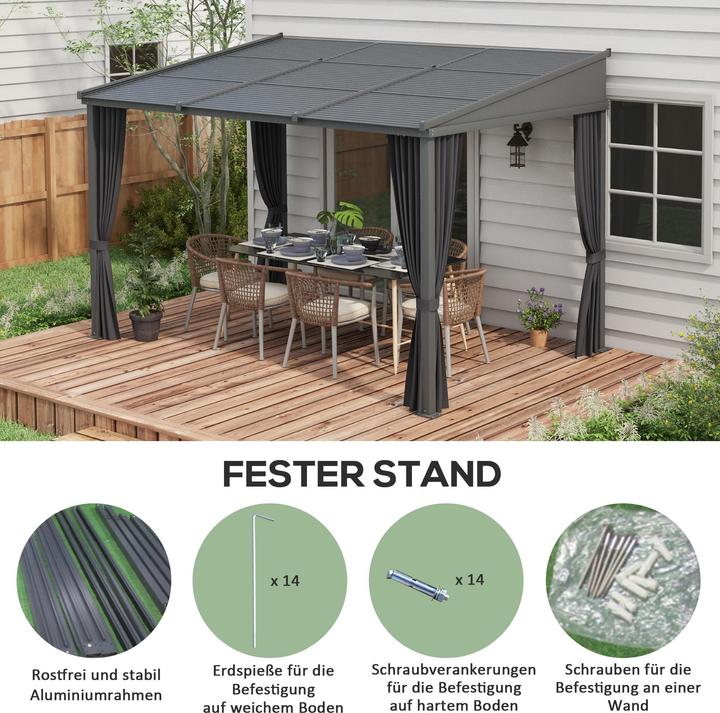 Immagine prodotto Outsunny Pergola (365 cm, 255 cm)