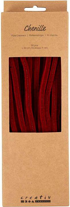Creativ Company Chenilledraht 50 Stück, Dunkelrot, Länge: 30 cm (0.30 m)
