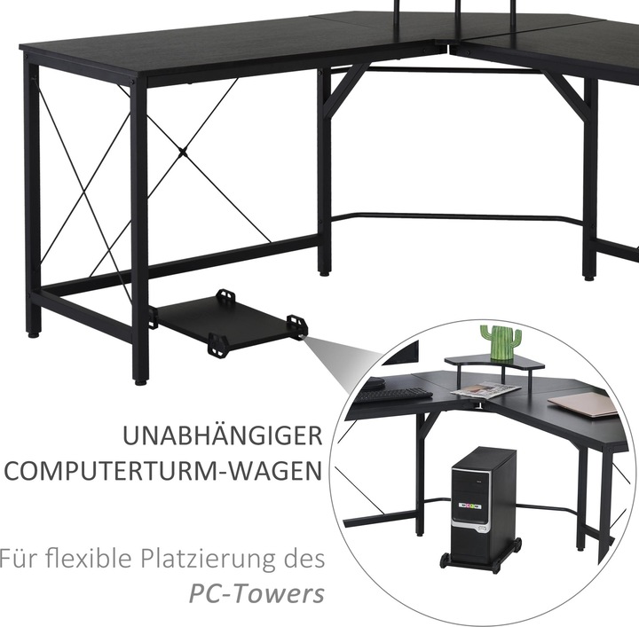 Produktbild Homcom Eckschreibtisch (150 x 150 x 76 cm)
