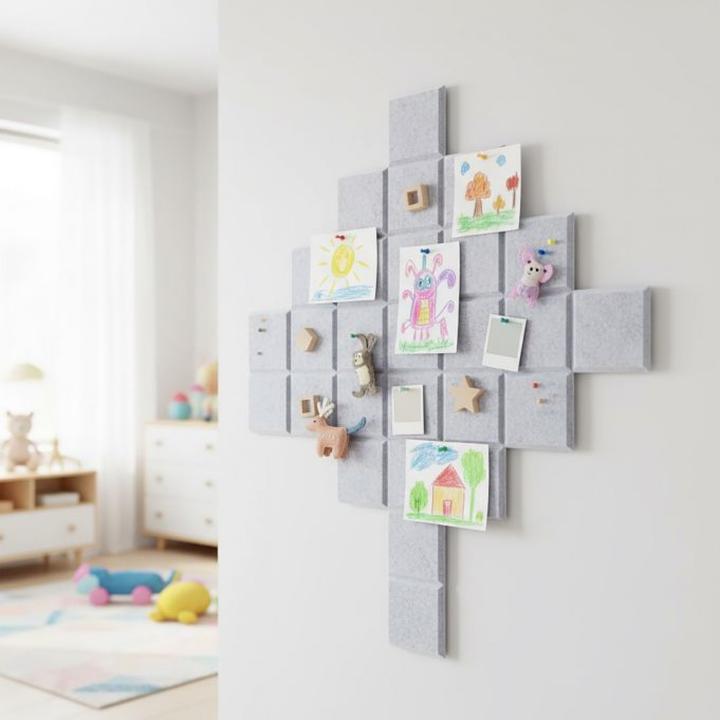 Produktbild Relaxdays 12x Filzpinnwand (Pinnwand, 30 x 10 cm)