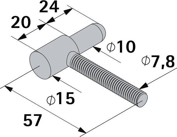 Actual product image Hettich Bandunterteil wartungsfrei 15mm verzinkt, 2 St.