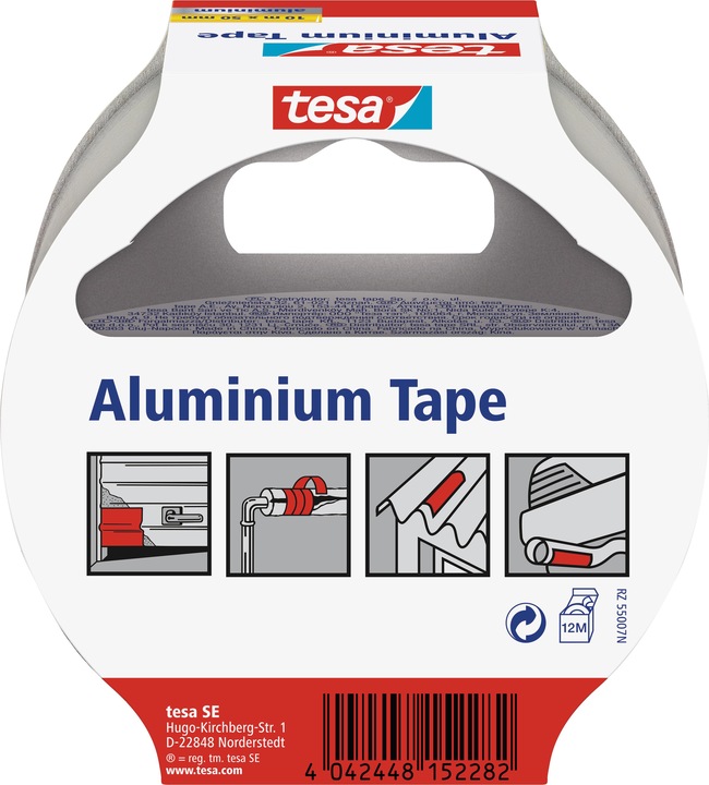 Actual product image tesa Aluminium tape, self-adhesive, for repairs to metallic surfaces (50 mm)