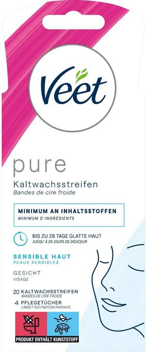 Produktbild Veet Kaltwachsstreifen sensitive Haut Gesicht (20x, 29 g)