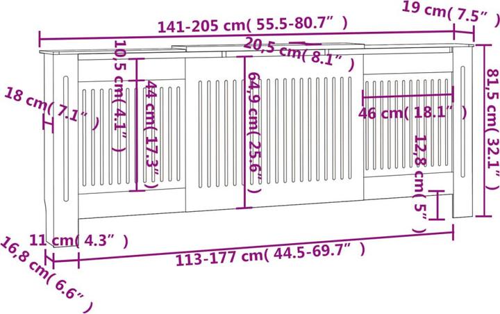 Image du produit vidaXL Heizkörperverkleidung