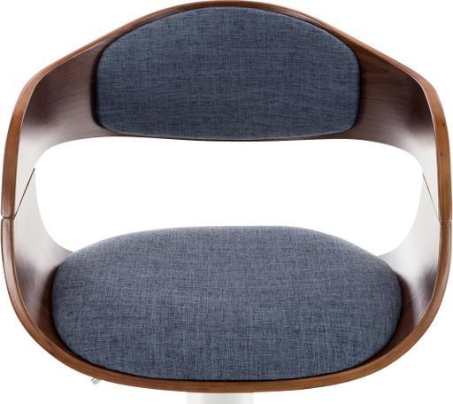 Actual product image CLP Barstool Kingston Fabric, walnut/blue