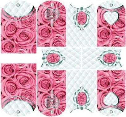 Actual product image Beautynails Bna Decalcomania Pink (Artificial nails, Pink)