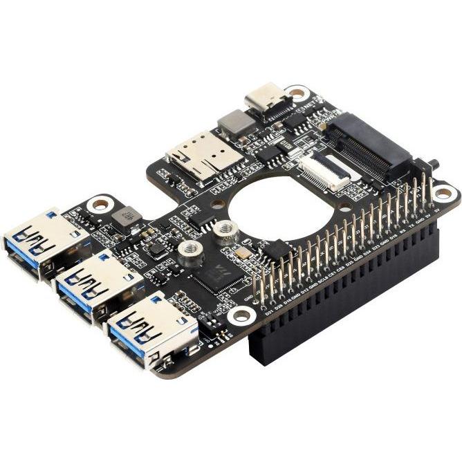 WaveShare PCIe to M2 4G/5G and USB 3.2 Expansion Card for Raspberry Pi 5, Scheda controller