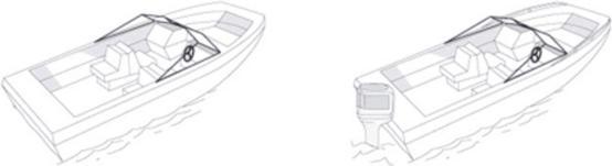 Image du produit Pro-Tec Bâche de protection pour bateau avec accessoires jusqu'à 425-487x230 cm (L) Bleu