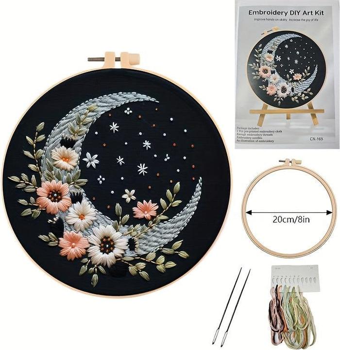 Activity Board 1 Set für Anfänger, eleganter und geheimnisvoller Kreuzstickerei-Stil, geeignet für