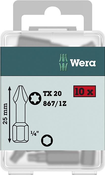 Produktbild Wera 867/1 Z TX 10 x 25 mm DIY-Box (1=10) (Innensechsrund TX, Sechskant (hexagonal))