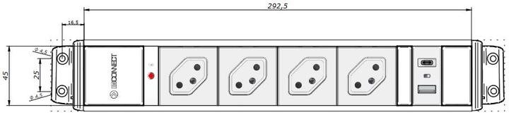 Image du produit IB Connect Multiprise Cubo 4x T13, USB A+C, Blanc (4 x, Type 13, USB)