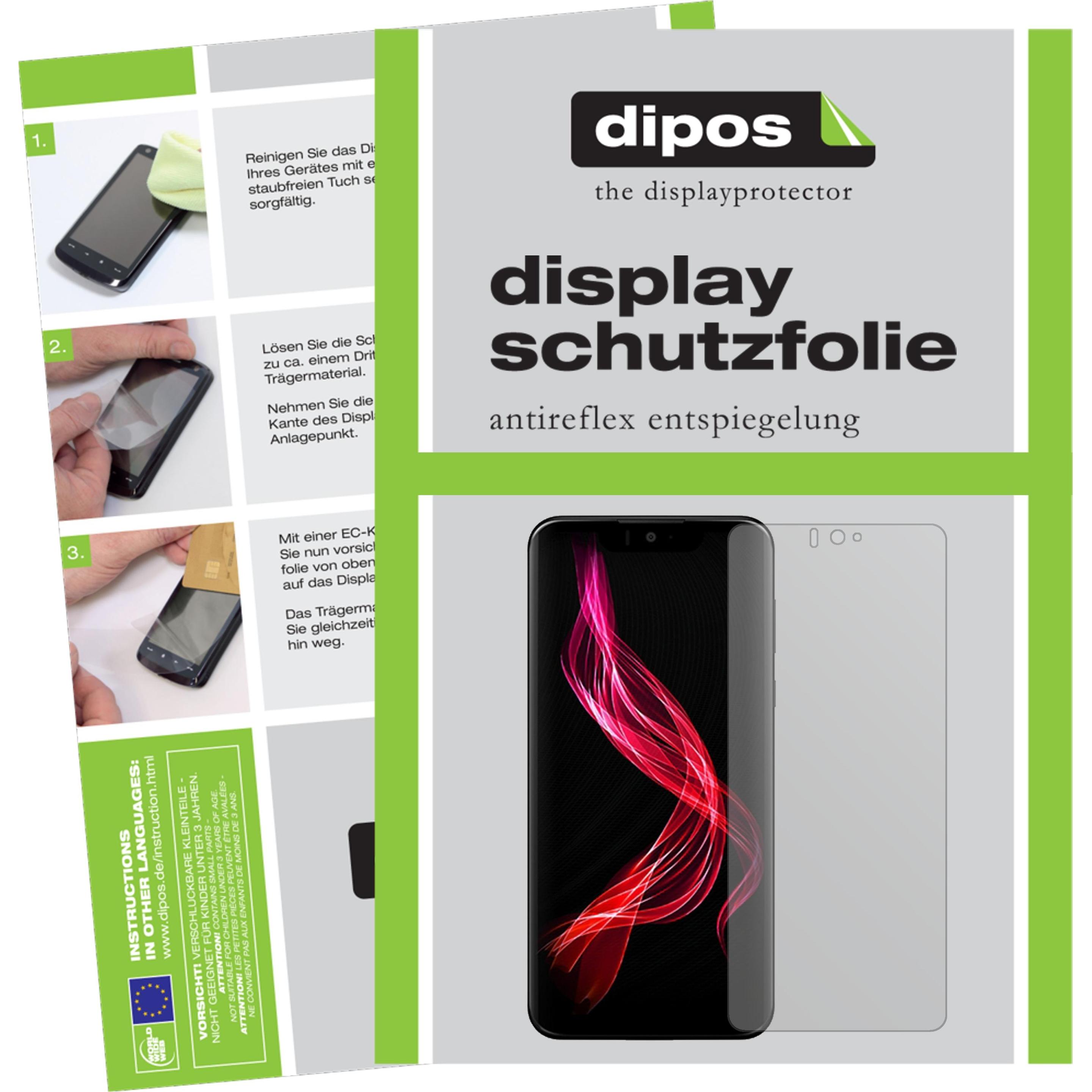 Dipos Displayschutzfolie Antireflex (2 Stück, Sharp Aquos Zero), Smartphone Schutzfolie, Transparent