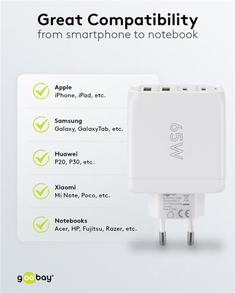 Produktbild Goobay Multiport Schnellladegerät (68 W)