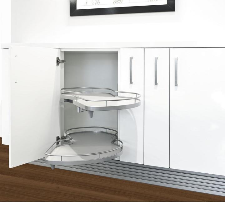 Actual product image Kesseböhmer Le Mans II corner cabinet swivel pull-out anthracite 450 right (1 pcs.)