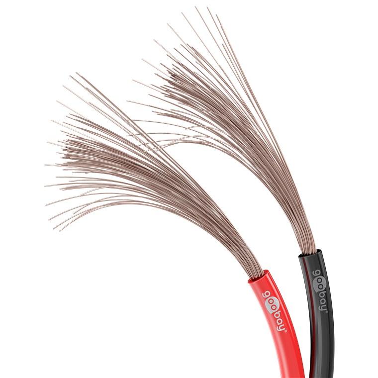 Thumbnail - Goobay Lautsprecherkabel Rotschwarz CU (10 m, 2.50 mm²), Lautsprecherkabel, Rot