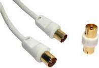 Actual product image Cables Direct 5m Wht TV Aerial M-M Cbl+F-F Coupler (5 m)