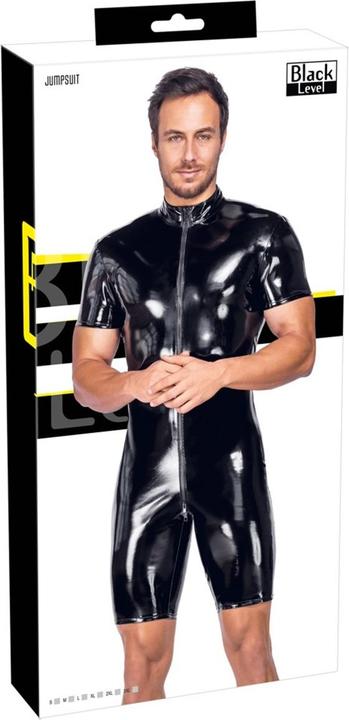 Black Level Kurzoverall aus Lack