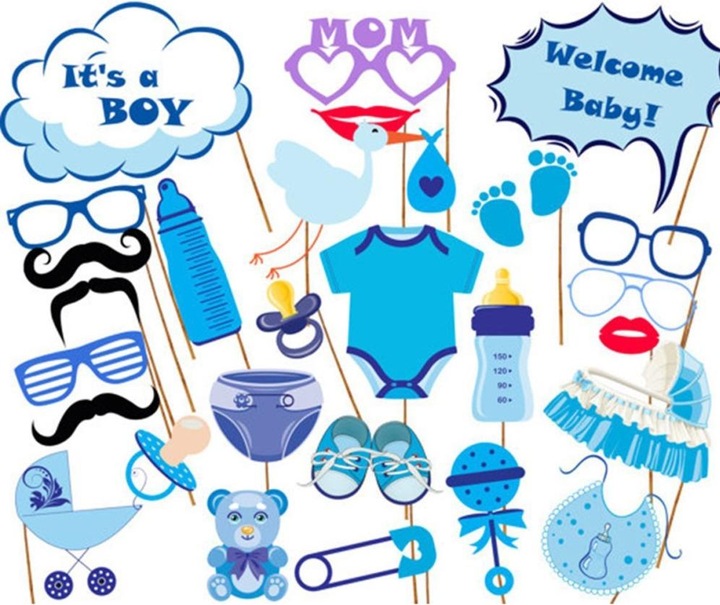 Produktbild Ueli Express 27 in 1 Photo Booth Set Babyparty Junge