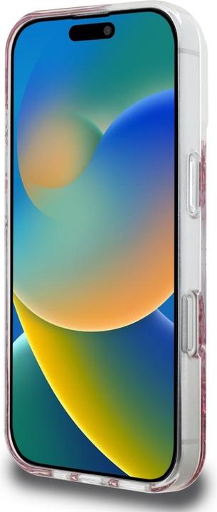 Produktbild Guess HC Resin Bottom Glitter MagSafe iPhone 16 Pro Case - Pink (Apple iPhone 16 Pro)